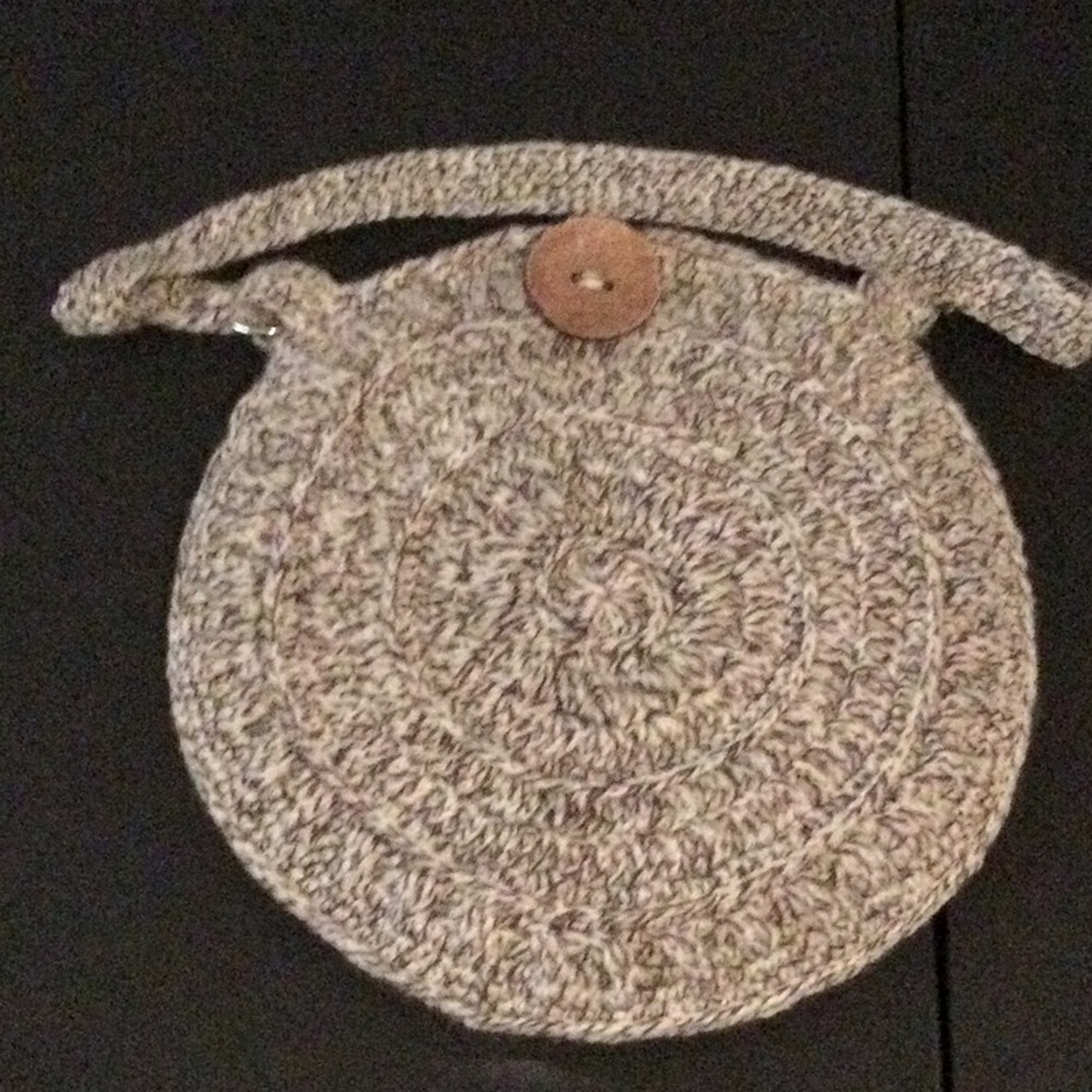 Hand Crocheted Round Shoulder Bag